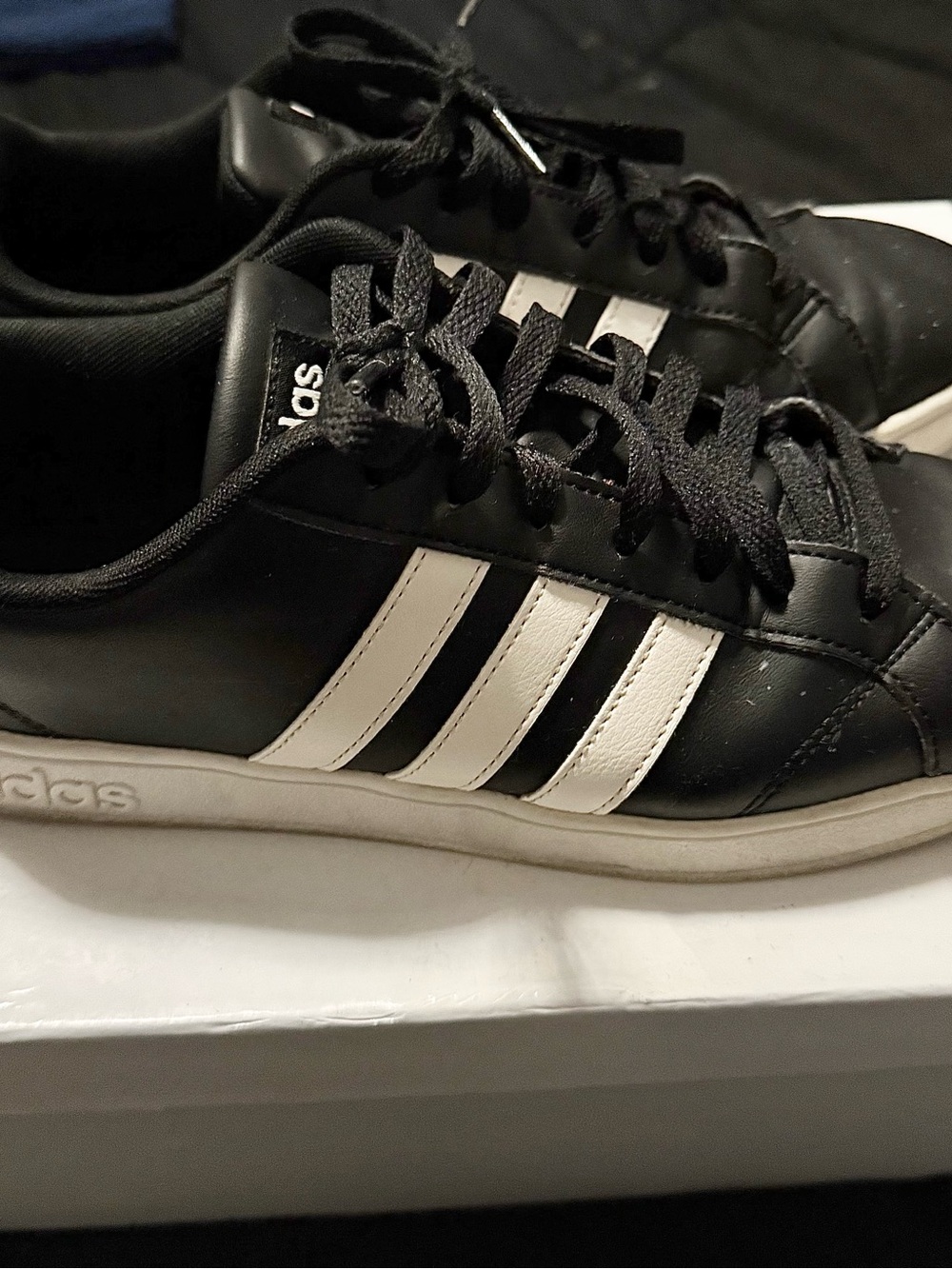 adidas Black and White Low-Top Sneakers